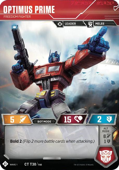 Optimus Prime - Freedom Fighter - Wave 1 - Transformers TCG