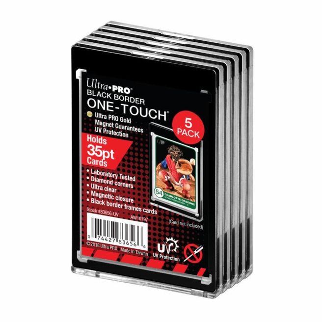 35pt Black Border UV Card Holders (5Count) Ultra Pro Toploaders