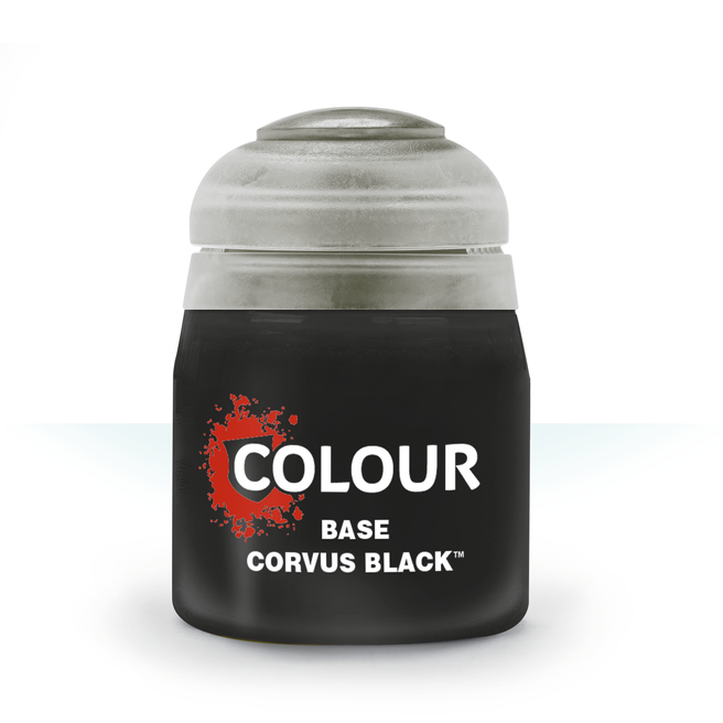 Citadel Base Paint Corvus Black (12ml) Citadel Paint Pots Citadel Paints