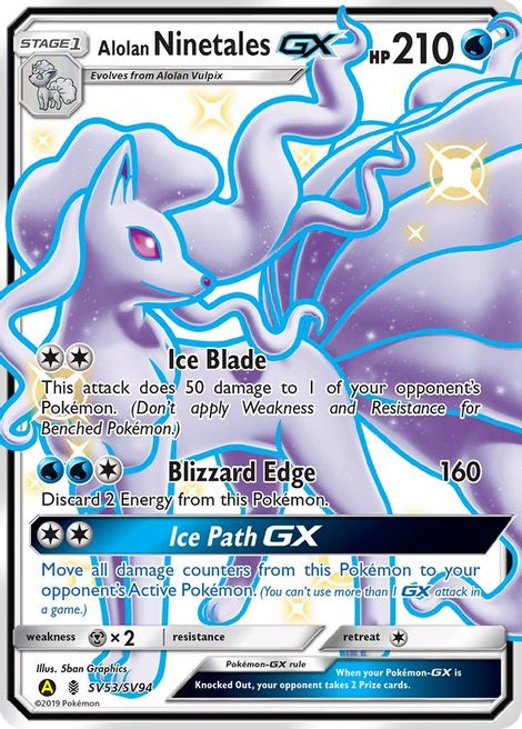 Alolan Ninetales GX - Hidden Fates: Shiny Vault - Pokemon