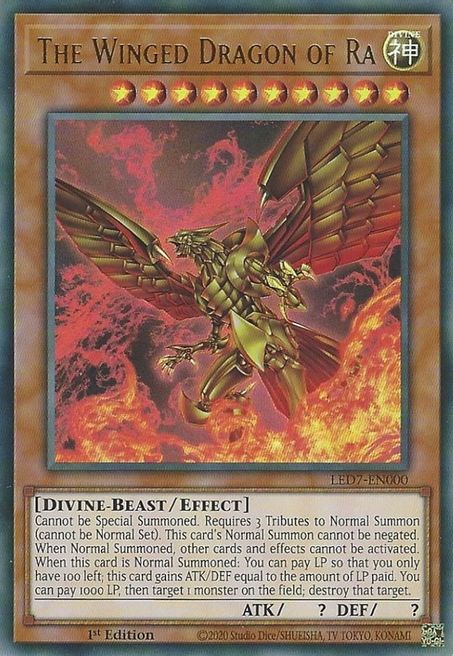 The Winged Dragon of Ra (Alternate Art) - Legendary Duelists: Rage of ...