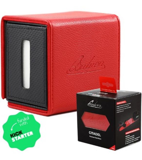 Citadel Premium Deck Block Red (Holds 100+) Quiver Time Deck Boxes