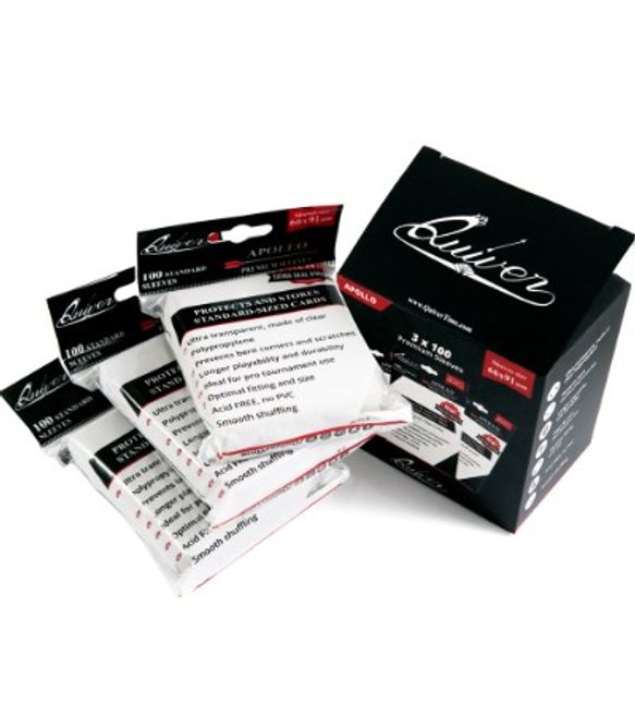 Apollo Clear Card Sleeves for Standard Cards Transparent (3 x 100) Quiver Time Card Sleeves