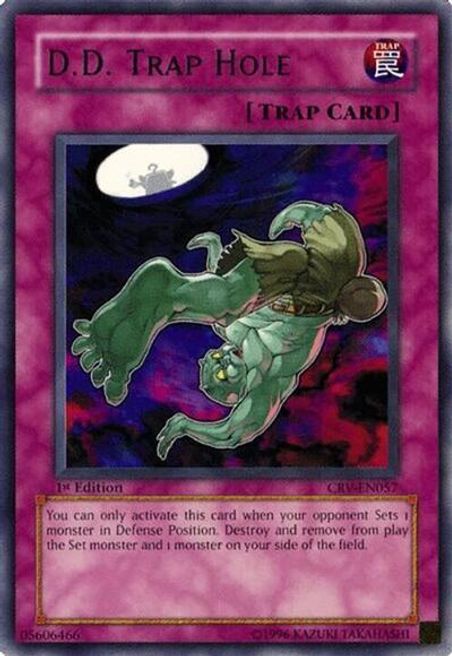 Yu-Gi-Oh! D.D. Trap Hole (CRV-EN057) - Carta Ultimate Rare 1a Edizione Da Cybernetic Revolution