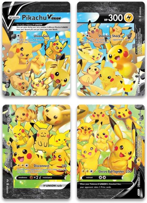 Pikachu V-Union [Set of 4] - SWSH: Sword & Shield Promo Cards - Pokemon