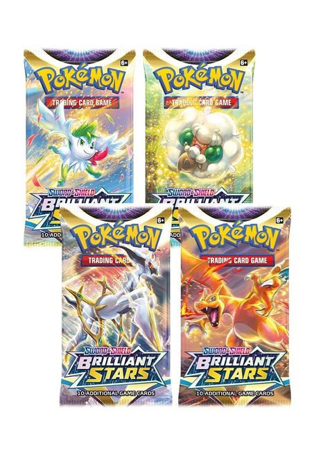 Brilliant Stars Booster Pack Art Bundle [Set Of 4] - SWSH09: Brilliant ...