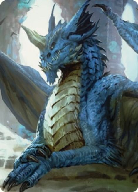 Young Blue Dragon Art Card - Art Series: Commander Legends: Battle for ...