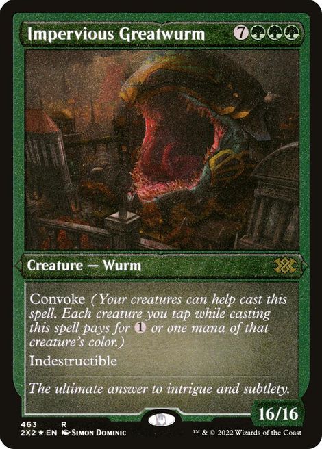 Impervious Greatwurm (Foil Etched) - Double Masters 2022 - Magic: The ...