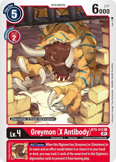Greymon X Antibody X Record Digimon Card Game