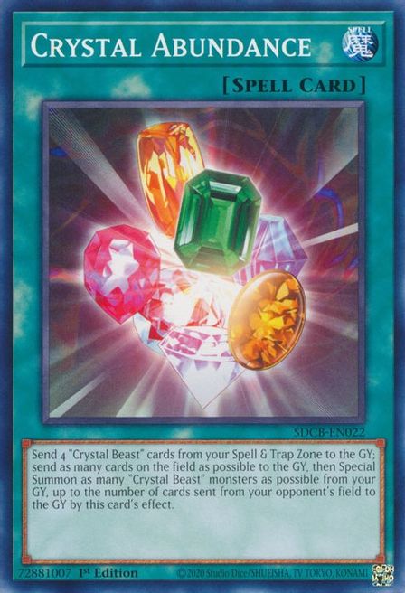 Crystal Abundance Structure Deck Legend Of The Crystal Beasts YuGiOh