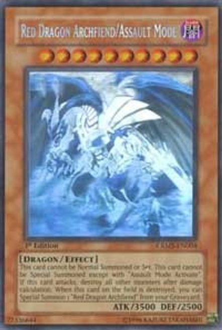 Red Dragon Archfiendassault Mode Ghost Rare Crimson Crisis Yugioh