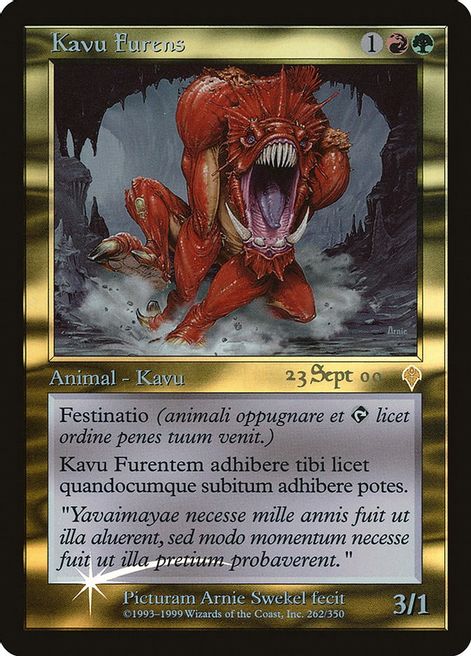 Raging Kavu Latin Prerelease Cards Magic The Gathering