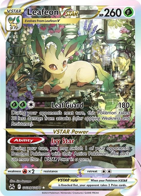 Leafeon Vstar Crown Zenith Galarian Gallery Pokemon 3096