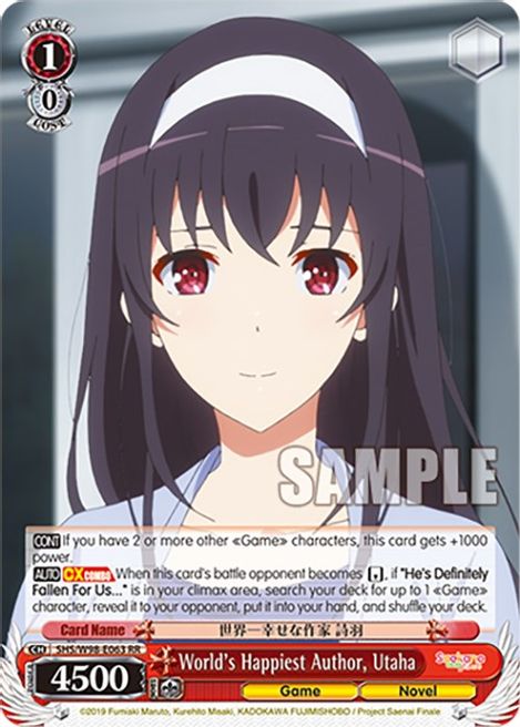 World's Happiest Author, Utaha - Saekano the Movie: Finale - Weiss Schwarz