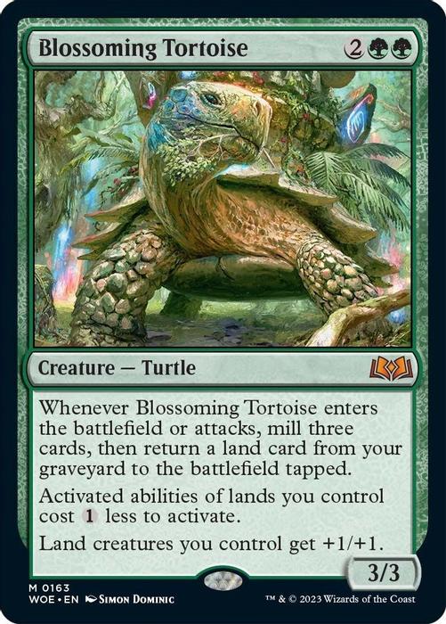 Blossoming Tortoise - Wilds of Eldraine - magic