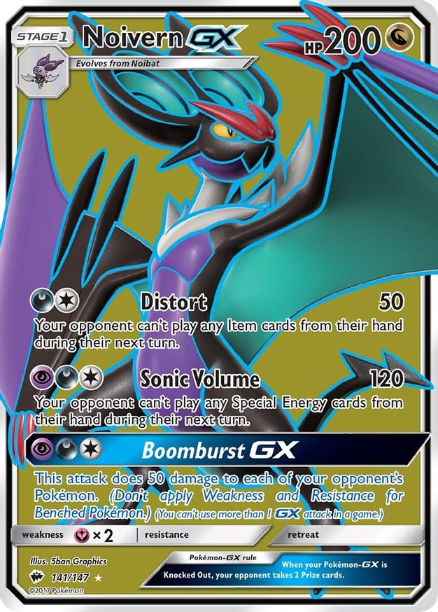 Noivern GX (Full Art) - SM - Burning Shadows - Pokemon