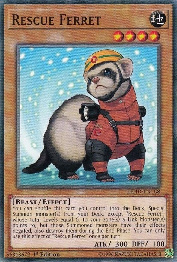 Rescue Ferret Legendary Hero Decks YuGiOh