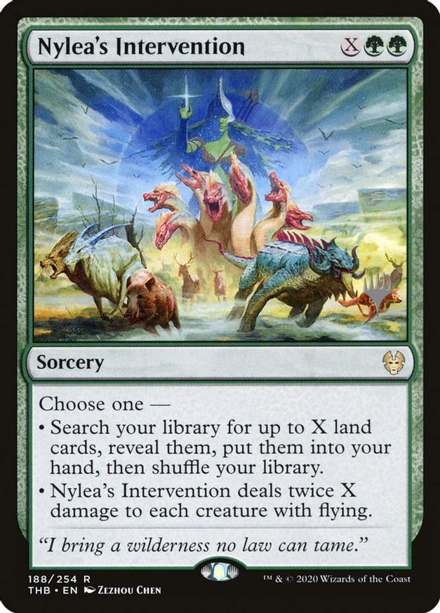 Nylea's Intervention 1x FOIL THB MTG Theros Beyond Death Rare MINT green