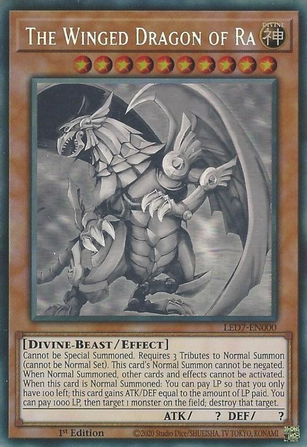 The Winged Dragon of Ra (Ghost Rare) - Legendary Duelists: Rage of Ra ...