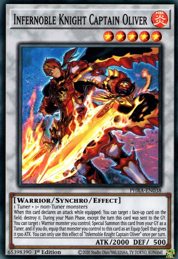 Carta Yu-Gi-Oh! Infernoble Knight Oliver - ROTD-EN014 Super Rara 1ª Edición, Del Set Rise Of The Duelist