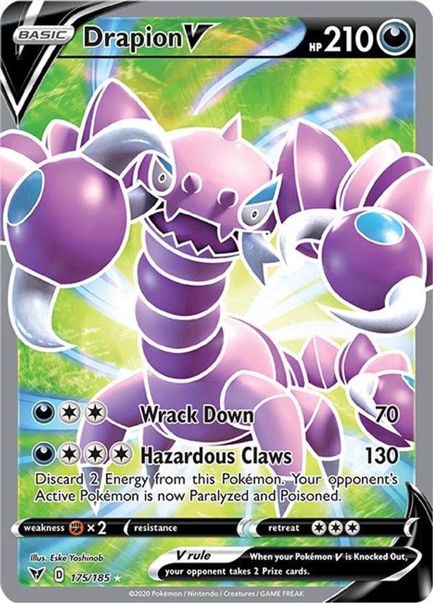 Drapion V (Full Art) SWSH04 Vivid Voltage Pokemon