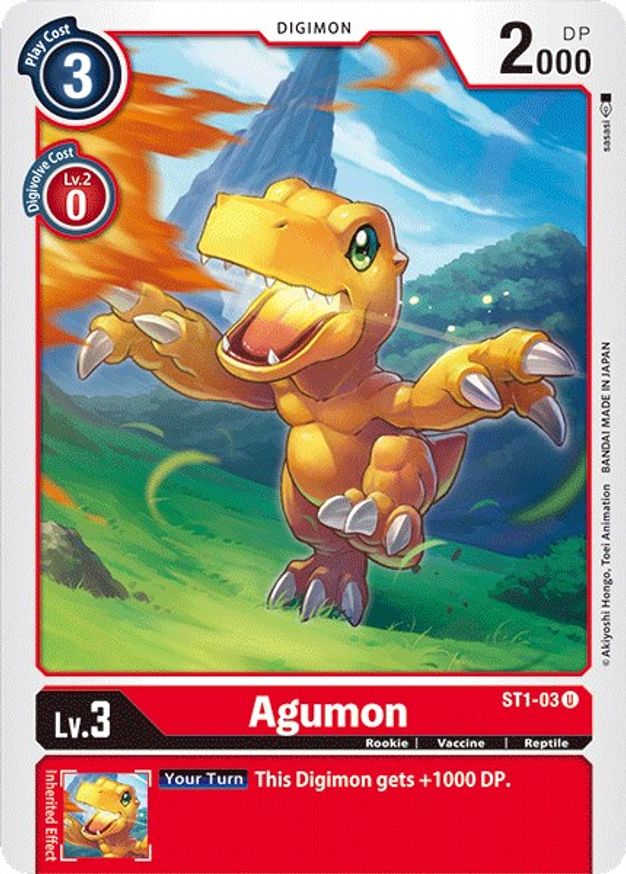 Agumon Starter Deck 01 Gaia Red Digimon Card Game
