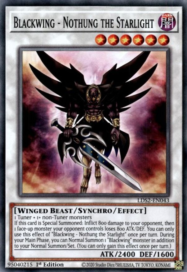 Blackwing Nothung the Starlight Legendary Duelists Season 2 YuGiOh