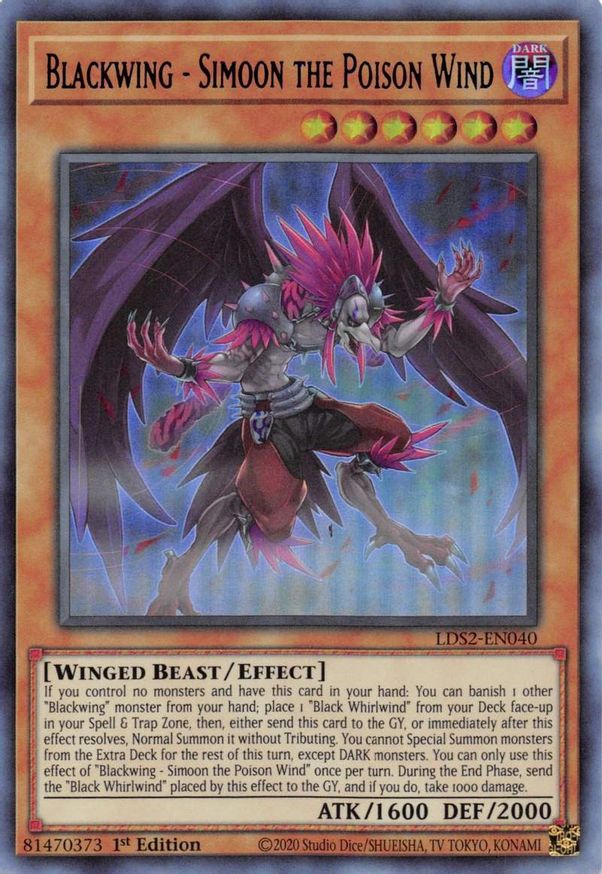 Blackwing - Simoon the Poison Wind (Blue) - Legendary Duelists: Season ...