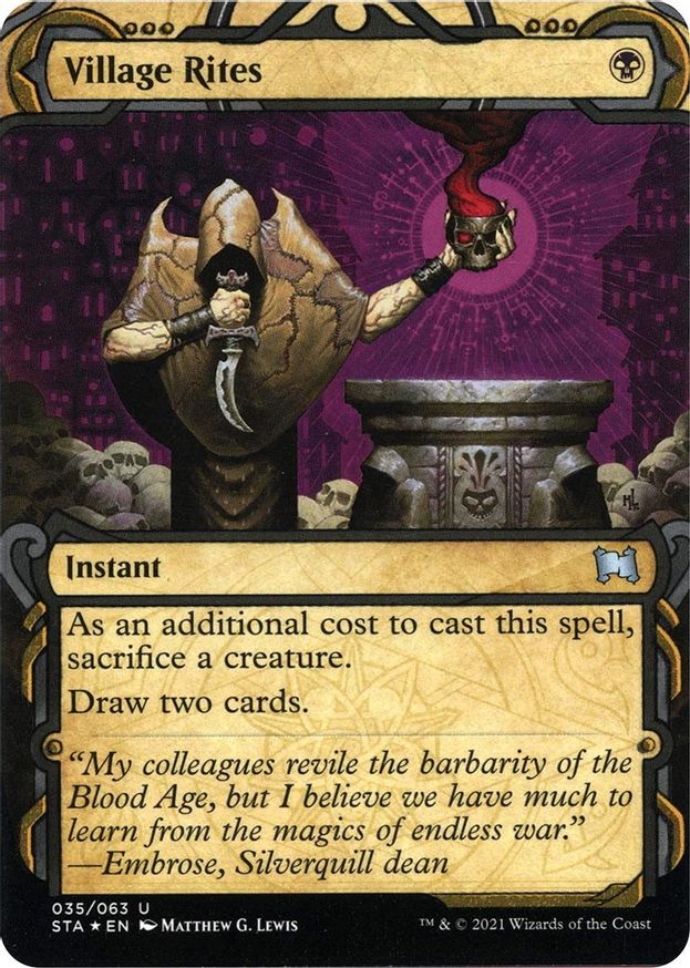 Village Rites (Foil Etched) Strixhaven Mystical Archives Magic