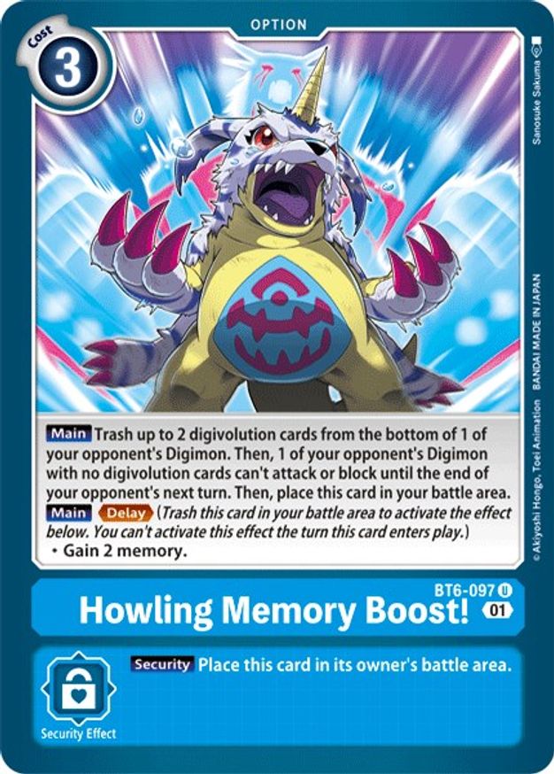 Howling Memory Boost! Double Diamond Digimon Card Game