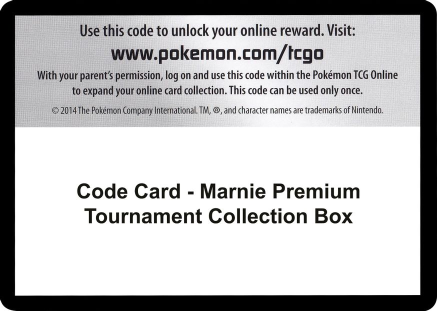 Code Card - Marnie Premium Tournament Collection Box - Miscellaneous