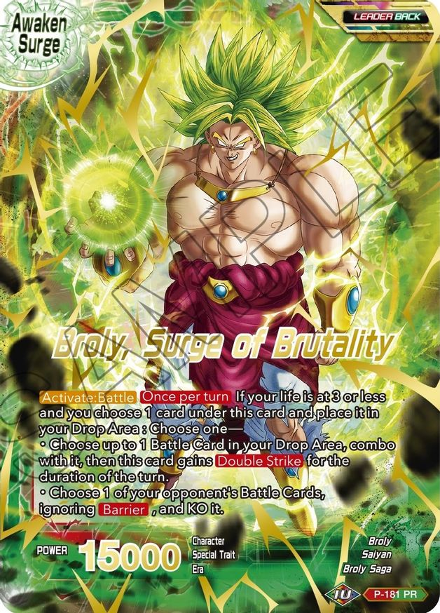 Broly // Broly, Surge of Brutality (Gold Stamped) - Mythic Booster ...