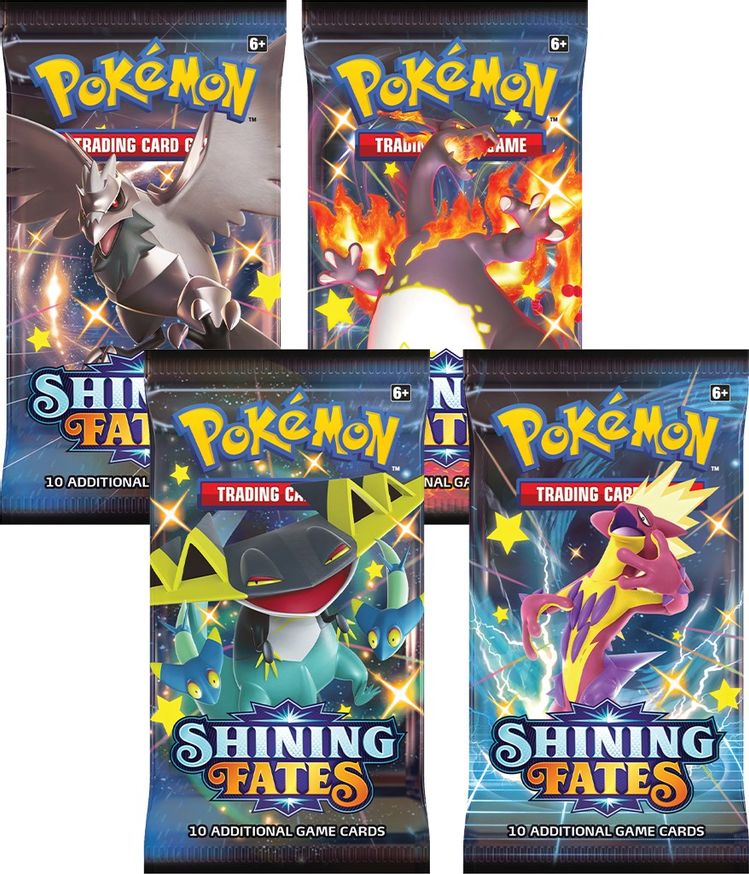 Shining Fates Booster Pack Art Bundle [Set of 4] - Shining Fates - Pokemon