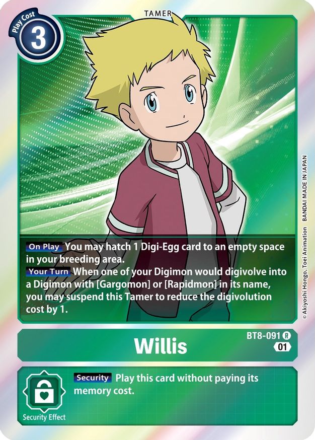 Willis New Awakening Digimon Card Game