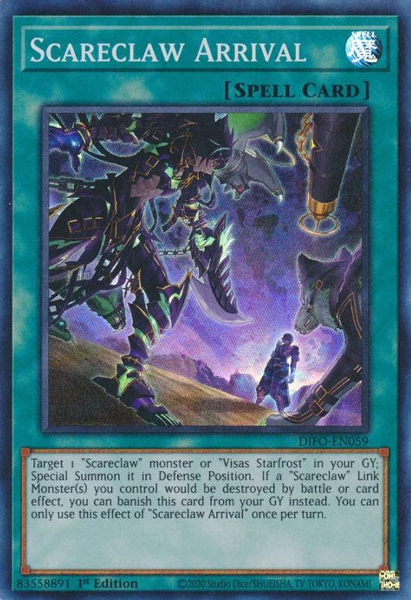Scareclaw Arrival Dimension Force YuGiOh