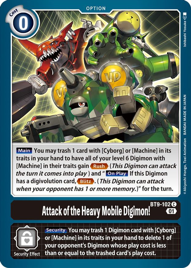 Attack of the Heavy Mobile Digimon! X Record Digimon Card Game