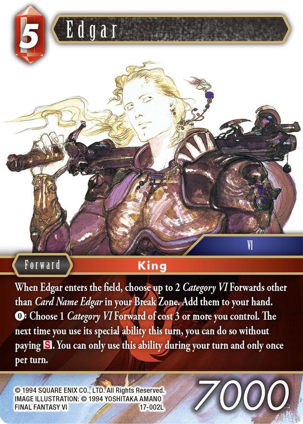 Edgar Rebellion's Call Final Fantasy TCG