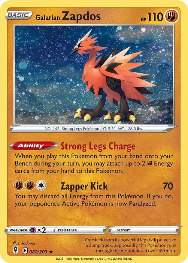 Galarian Zapdos 082/203 (Cosmos Holo) Miscellaneous Cards