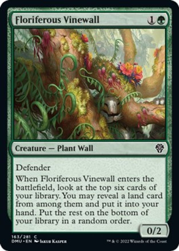 Floriferous Vinewall Dominaria United Magic The Gathering