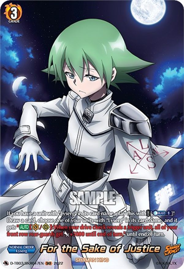For the Sake of Justice (SKR) DTB03 Shaman King Cardfight Vanguard