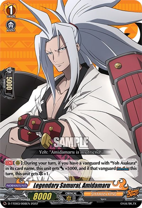 Legendary Samurai, Amidamaru DTTD03 Shaman King Cardfight Vanguard