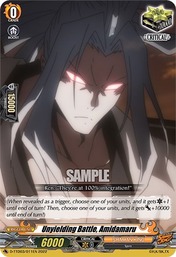 Unyielding Battle, Amidamaru DTTD03 Shaman King Cardfight Vanguard