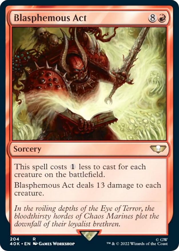 Blasphemous Act Universes Beyond Warhammer 40,000 Magic The Gathering