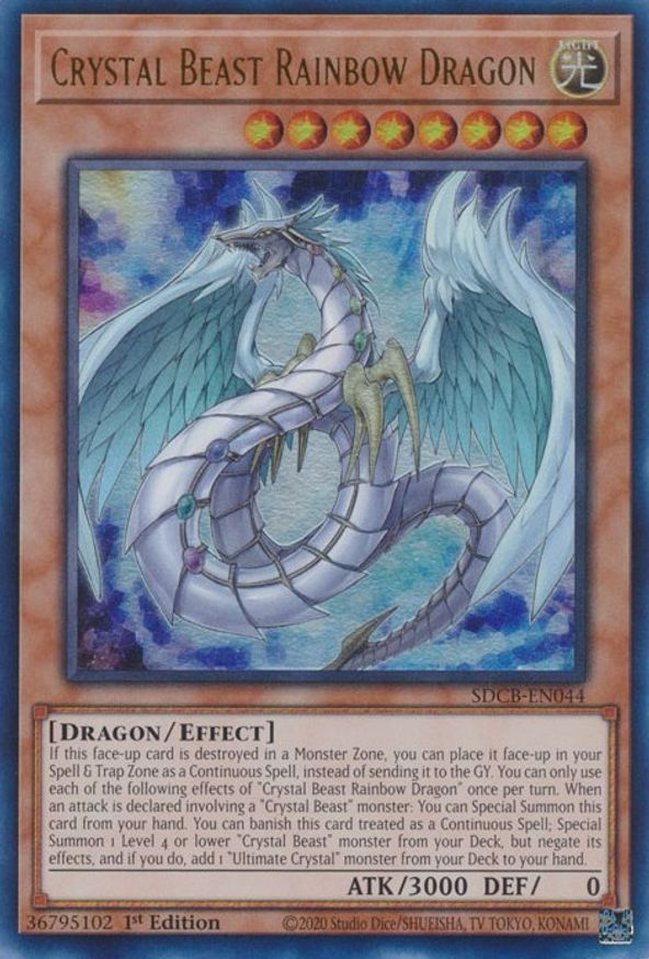 Crystal Beast Rainbow Dragon - Structure Deck: Legend of the Crystal ...