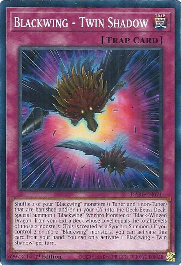 Blackwing Twin Shadow Darkwing Blast YuGiOh
