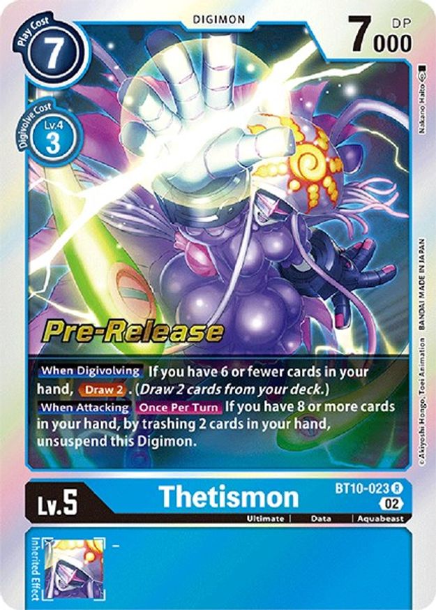 Thetismon Xros Encounter PreRelease Cards Digimon Card Game
