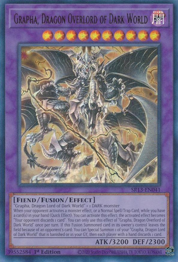 Grapha, Dragon Overlord of Dark World Structure Deck Dark World YuGiOh