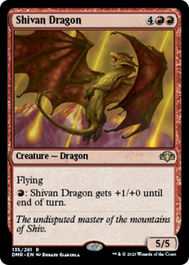 Shivan Dragon - Dominaria Remastered - Magic: The Gathering