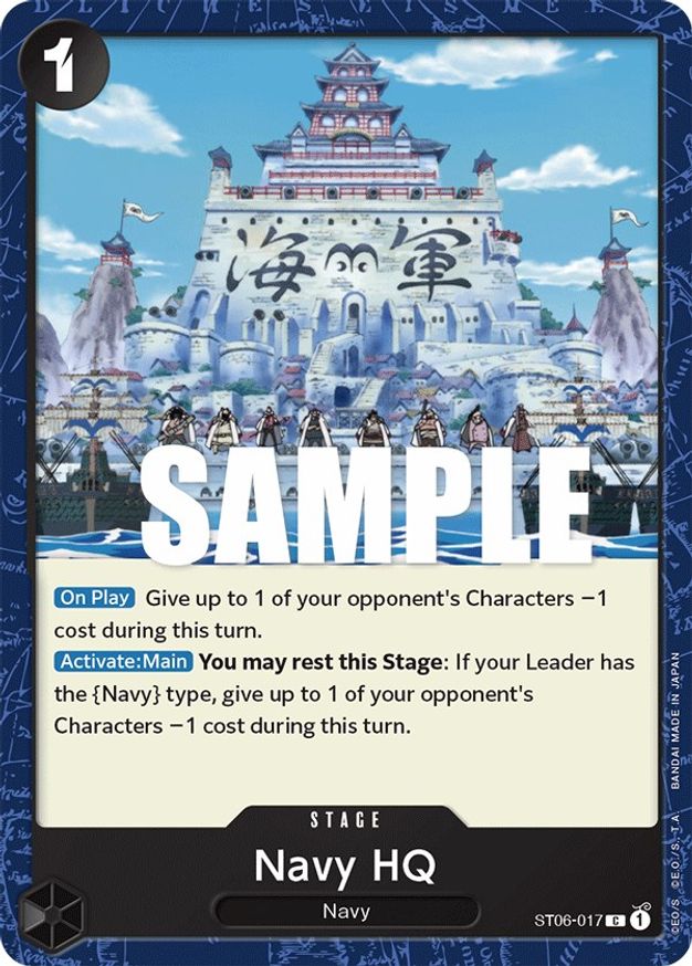 Navy HQ Starter Deck 6 Absolute Justice One Piece Card Game