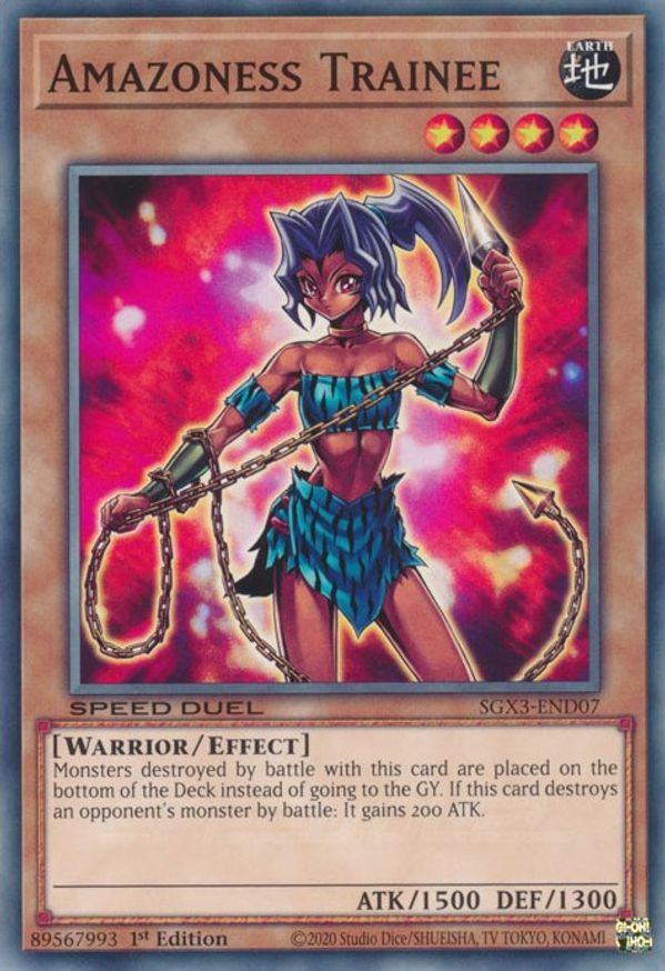 Amazoness Trainee Speed Duel GX Duelists of Shadows YuGiOh